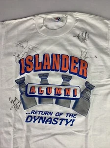 New York Islanders Vintage Autographed Shirt - Nystrom, J Potvin, More - Picture 1 of 7