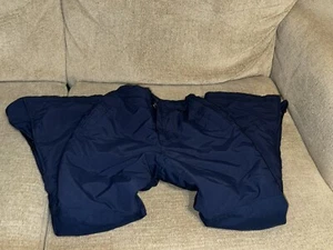 Lands’ End Kids Snow Pants Size 10 S Navy Blue Grow A  LongsYouth  - Picture 1 of 7