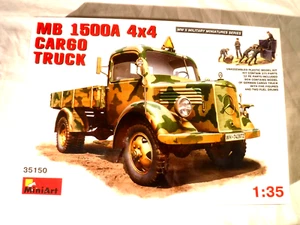 1/35 Miniart German Mercedes Benz Cargo Truck 1500A 4X4 w/ 5 Loading Crew #35150 - Picture 1 of 6