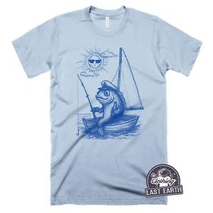 Fish Gone Fishing Shirt Funny Fishing Tshirt Fisherman Gifts for Him Weird Fish - Picture 1 of 5
