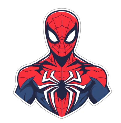 MINI LOGO 6x7cm 3pcs Spiderman Marvel Vinyl Stickers Laptop Mobile Phone Books Waterproof