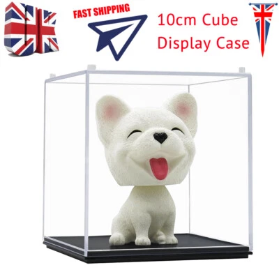 UK Clear Acrylic Cube Display Box Perspex Case Dustproof Plastic Base Protection - Image 1 of 4