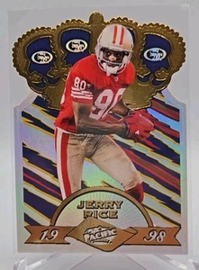 RARE JERRY RICE 1998 Pacific Gold Crown REFRACTOR Die-Cuts #30 HOF 49ers  - Picture 1 of 2