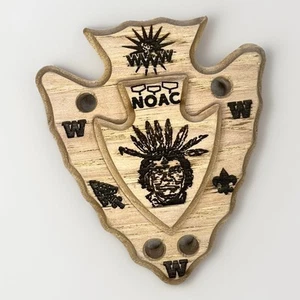 BSA WWW NOAC Wood w/ Burned Images Approximately 4" x 3" SC-220 - Picture 1 of 6