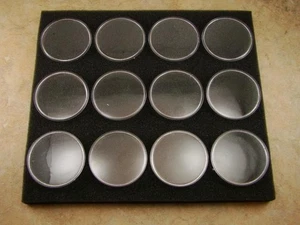 Menge 12 Goldnugget Vitrinen mit schwarzem Schaumstoff / Edelsteine Mineralien Steine Münze - Bild 1 von 2