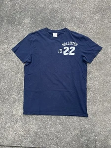 Vintage Y2K Hollister 1922 Embroidered Appliqué T Shirt Navy Size M - Picture 1 of 5
