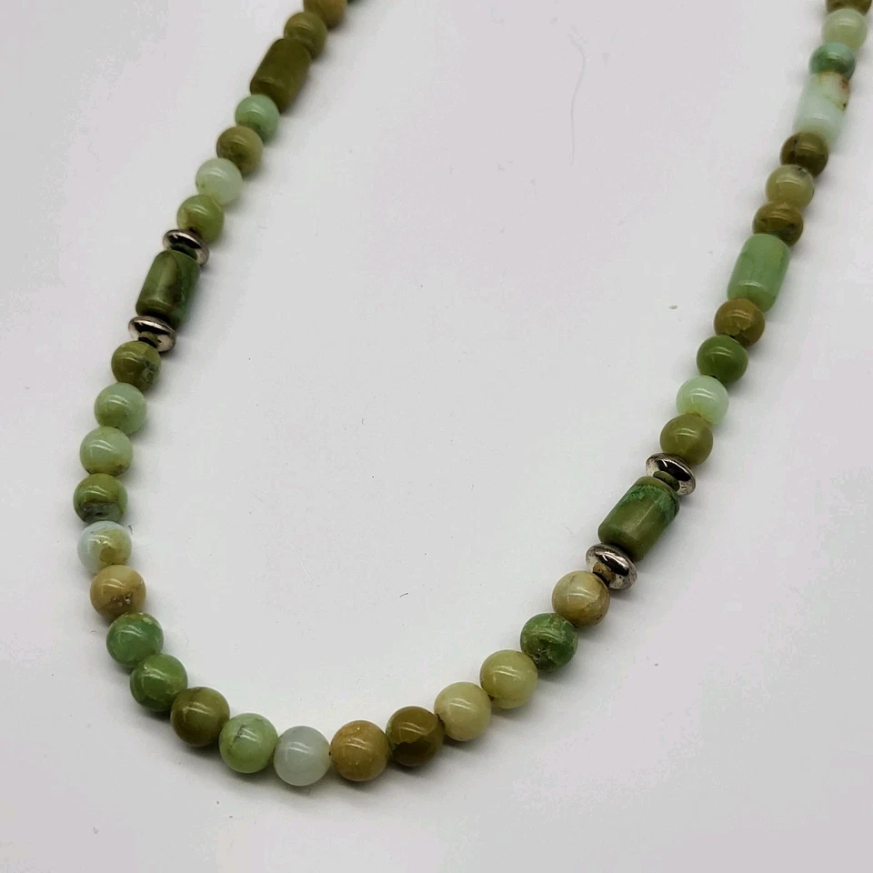 Collar Jay King Jade Esterlina Tonos Verdes Cuentas Jade DTR Mina Hallazgos Foto 1 de 1