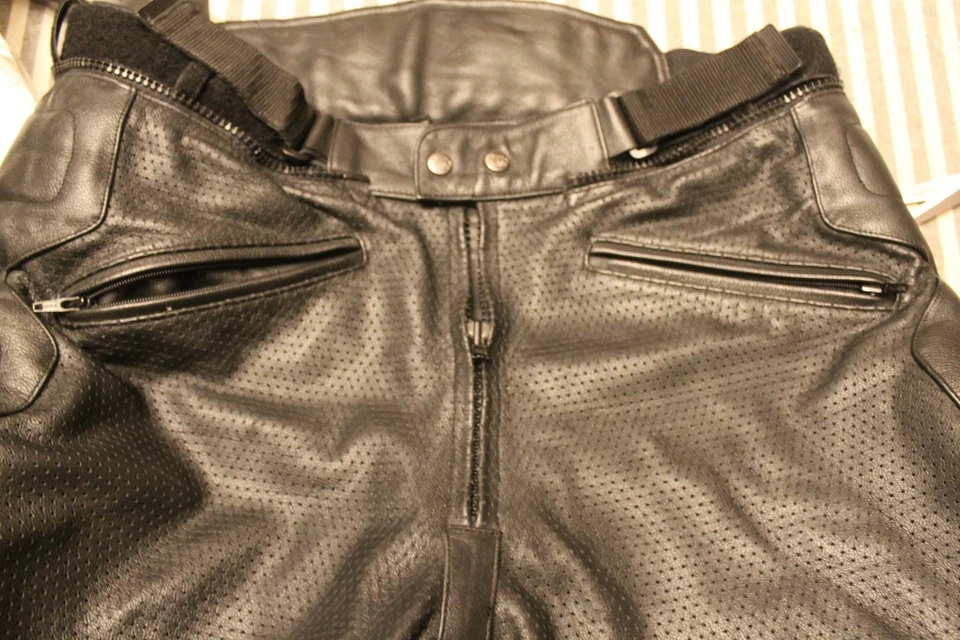 Pantalones de cuero para motocicleta Joe Rocket talla 40 ~ rodillas blindadas Foto 1 de 4