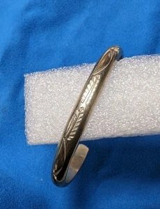 Pulsera de metal vintage plata? Plumas - Imagen 1 de 2