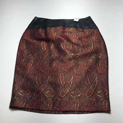 The Limited Falda Mujer Talla 6T Rojo Cachemira Imitación Cuero Lápiz Cintura Alta Nuevo con Etiquetas Foto 1 de 4