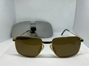 Occhiali da sole Vintage DUNHILL 6057 43 sunglasses Austria 80's GOLD PLATED - Imagen 1 de 19