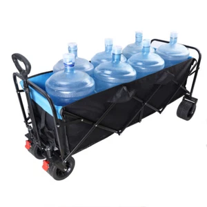 Small/Big Folding Cart Heavy Duty Wagon Utility Cart for Camping Garden Beach - Picture 1 of 82
