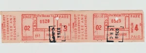 Bus/Tram Ticket South Wales Transport, Double TIM, M/c No 835,  1938 - Picture 1 of 1