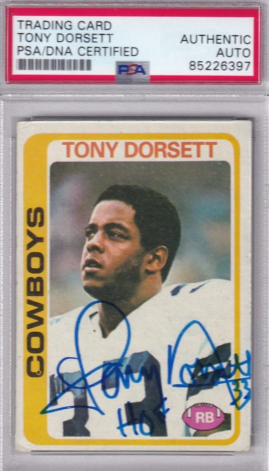 Tony Dorsett PSA/DNA Rookie SIGNED CARD 1978 Topps #315 AUTOGRAPH Cowboys - Image 1 of 1