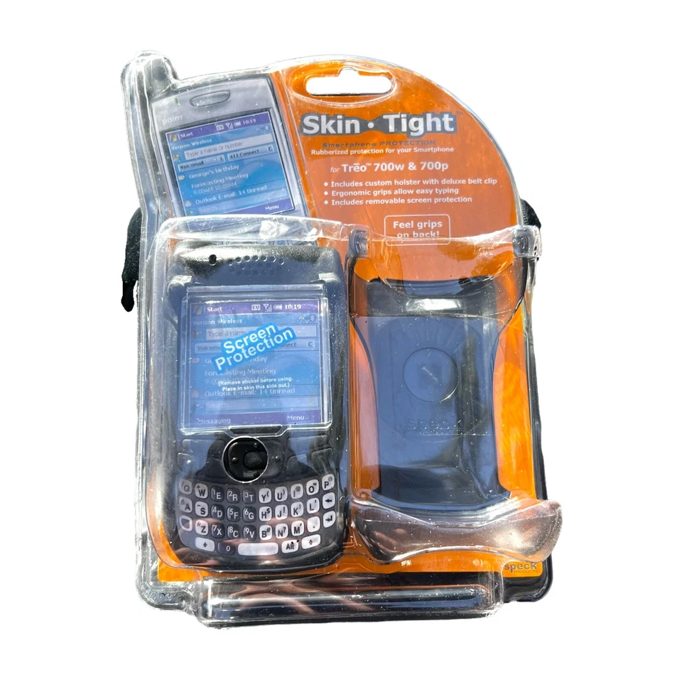 Funda de goma negra ajustada para Treo 700w y 700p de Speck Products Foto 1 de 4