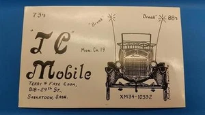 CB RADIO QSL Trading Card JC MOBILE - TERRY & FAYE COOK - SASKATOON CANADA - Picture 1 of 1