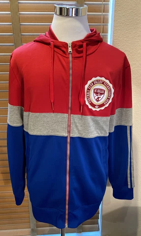 ADIDAS FC Dallas MLS Soccer Full Zip Hoodie Jacket Size L                 P14002 Cover