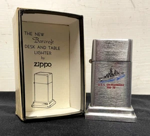 VINTAGE ZIPPO TABLETOP LIGHTER, USS GOLDSBOROUGH W/BOX - Picture 1 of 9