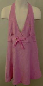 Girls RALPH LAUREN Terry Cloth COVER-UP DRESS M 8/10 Pink HALTER Polo MEDIUM - Picture 1 of 3