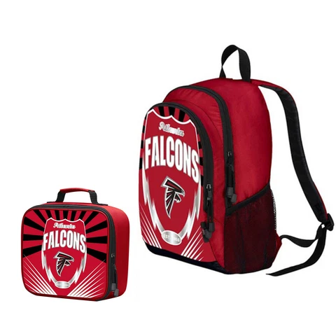 New NFL Atlanta Falcons Boy / Girl / Kids School Backpack & Lunch Box Set Cover