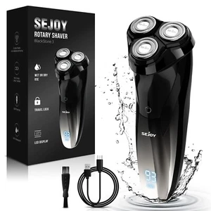 SEJOY Men Electric Shaver Razor Pop-up Trimmer Cordless IPX7 Waterproof - Picture 1 of 11