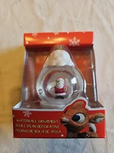 Globo da neve Rudolph la renna dal naso rosso ""Babbo Natale"" ornamento pallanda - Foto 1 di 6