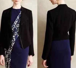 New Elevenses Anthropologie Dimmet Drape Topper Jacket Lace Trim Size S NWT - Picture 1 of 2