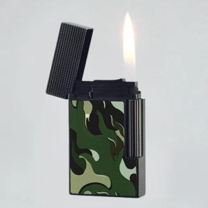 Encendedor verde camuflaje Ligne 2 sonido ping gas recargable para fumar cigarrillos - Imagen 1 de 5