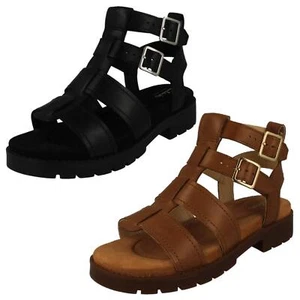 Mujer Clarks ' Orinoco Cove ' Informal Gladiador Sandalias de Cuero - Ancho D - Imagen 1 de 21