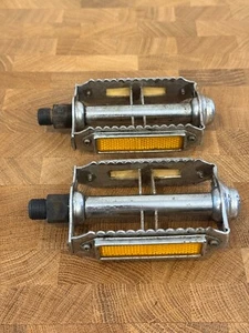 Old School BMX KKT RT-E Rat Trap Pedals 9/16 in 3PC 3 Piece 70s 80s RTE Steel - Picture 1 of 10