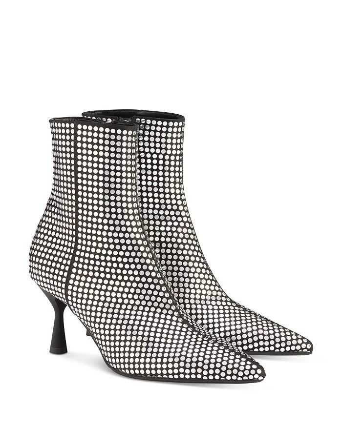 NUEVO AGL Mujer Ide Negro y Puntera Punta Ligera Tacón Alto Botas Bombas 36.5 Foto 1 de 1