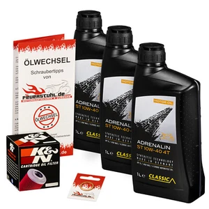 Honda TRX 400 FW 4X4 Fourtrax Foreman, 96-03, K&N Ölfilter + ADRENALIN Öl 10w40 - Bild 1 von 2