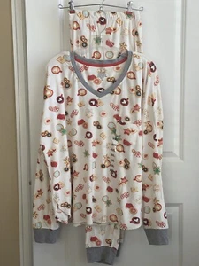 NWT  CuddlDuds  Fleece 2 Piece Pajama Set Plus Holiday  Size 2X Cream  $52 - Picture 1 of 12