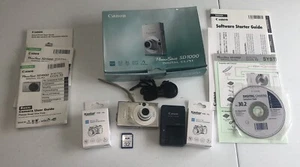 Canon PowerShot ELPH SD1000 Digital Camera Tested W/ Charger & SD Box Batteries - Picture 1 of 16