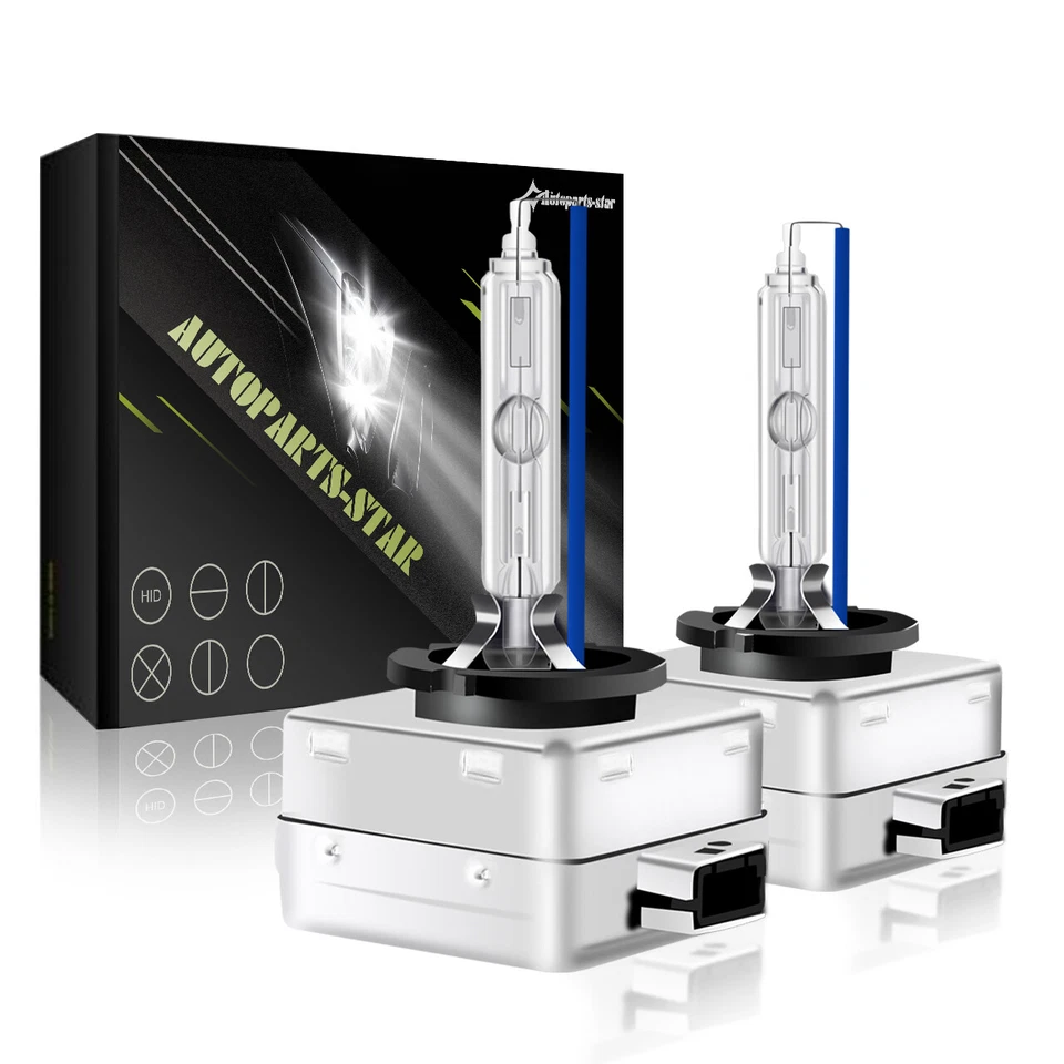 HID Xenon D1S Two Bulbs Head Light 8000K Icy Blue Bi-Xenon Replace Dual Beam H/L - Image 1 of 4