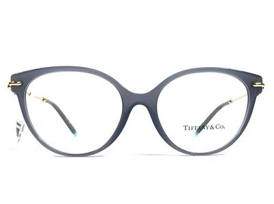 Monturas de gafas Tiffany & Co. TF2217 8399 azul ópalo ojo de gato borde completo 53-17-140 Foto 1 de 4