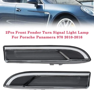 2Pcs Front Fender Turn Signal Light Lamp For Porsche Panamera 970 2010-2016 - Image 1 of 4