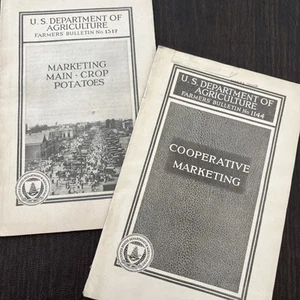 Two 1922 USDA Farmers Bulletins Marketing Crop Potatoes, Cooperative Marketing ￼ - Bild 1 von 8