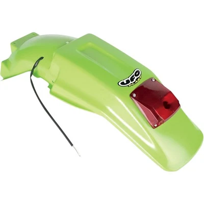 UFO Plastics Enduro Rear Fender with Light - Green - KDX200 KA02715026 - Image 1 of 3