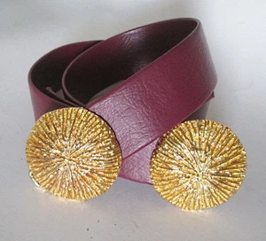 MIMI di N GÜRTELSCHNALLENSET MIT ORIGINAL GÜRTEL 1974 SUNBURST MODERN DESIGN - Bild 1 von 3