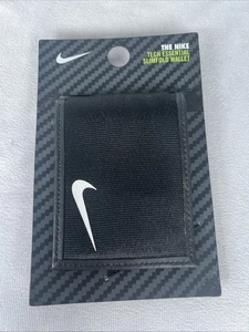 The Nike Tech Essential Slimfold Wallet Black Ballistic Nylon Interior NEW - Picture 1 of 6