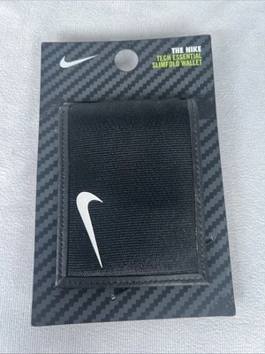 The Nike Tech Essential Slimfold Wallet Black Ballistic Nylon Interior NEW - Image 1 of 4