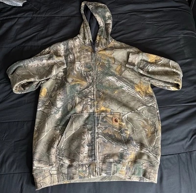 Chaqueta con Capucha Carhartt Realtree Camuflada Cremallera Completa Para Hombre Talla XL Ajuste Original K289 977 Foto 1 de 4