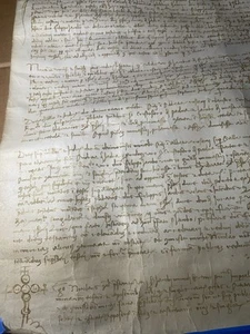 1460 Handwritten Latin Italian Vellum Manuscript - Picture 1 of 12