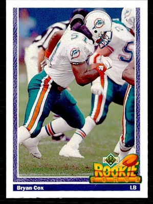 1991 Upper Deck - Bryan Cox #607 (RC) - Image 1 of 2