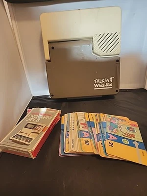 VTECH -Vintage 1987 Talking Whiz Kid Toy Computer w/ 50 Cards TESTED but Faulty  - Image 1 of 4