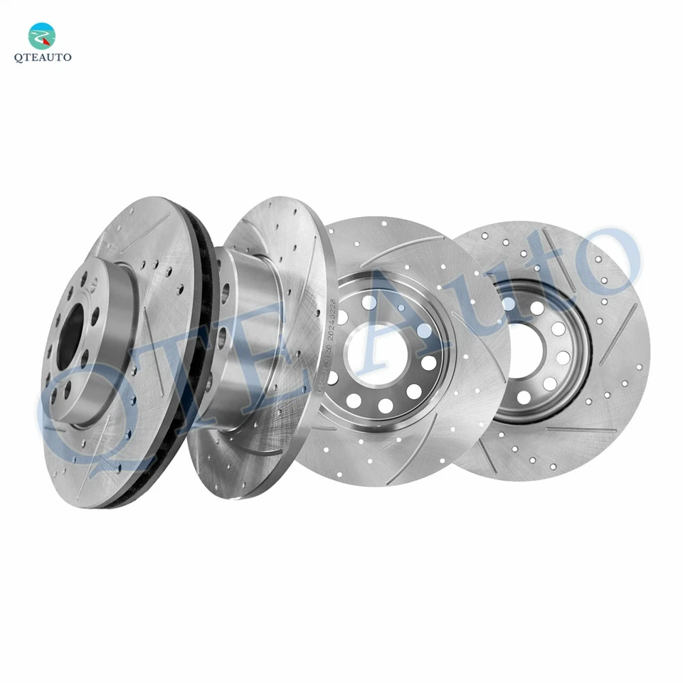 4 rotores de freno delanteros 288-traseros 260 perforados ranurados para Volkswagen Rabbit 2006-2009 Foto 1 de 4