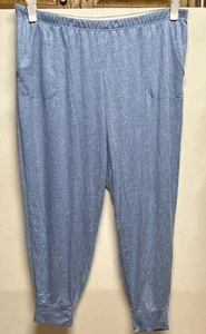 Pantaloni Jockey Jogger Donna Taglia 2X Maglia Morbida a Coste Blu Turnover Cintura - Foto 1 di 9