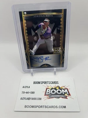 2022 LEAF TRINITY JORDAN BECK 1/1 BLACK Gold FOIL XRC AUTO ROCKIES M3 - Image 1 of 2