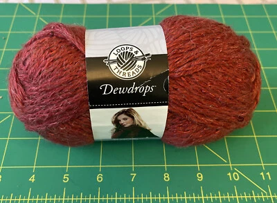 Loops & Threads Yarn Dewdrop Garnet Bulky #6 Acrylic mohair Blend 71 Yards Skein - Изображение 1 из 4